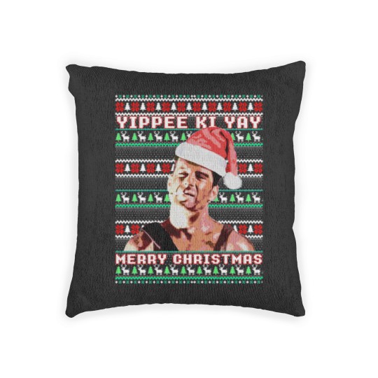 Discover Yippe Ki Yay Funny ugly sweater christmas - Ylp | Essential Woven Pillows