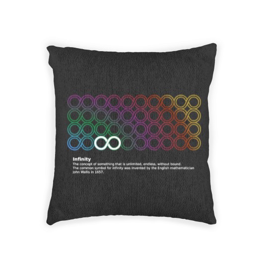 Discover Infinity math symbol Woven Pillows