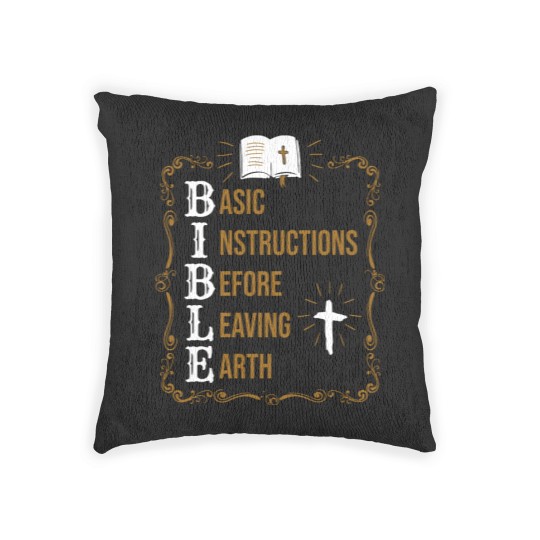 Discover Bible Basic Instructions Before Leaving Earth Christian Woven Pillows