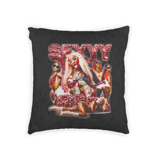 Discover Sexyy Red Singer Woven Pillows, Sexyy Red Bootleg Woven Pillows, Retro Sexyy Red Woven Pillows For Fan