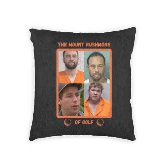 Discover Mount Rushmore of Golf Woven Pillows, Funny Golf Woven Pillows, Tiger Woven Pillows, Free Scottie