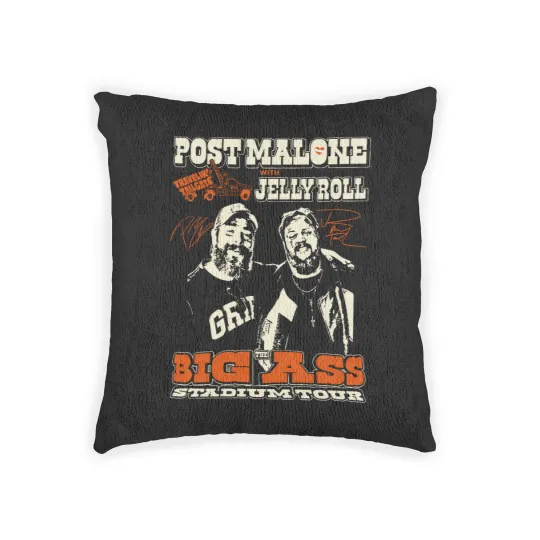 Discover Post Malone Jelly Roll Tour Woven Pillows, Posty Beautifully Broken Rapper Woven Pillows, Jelly Roll Woven Pillows