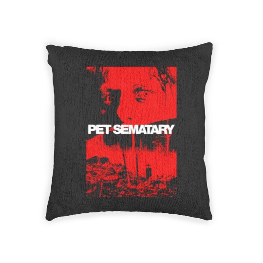 Discover Pet Sematary Poster Art Woven Pillows, Pet Sematary Decayed Cat Black Woven Pillows