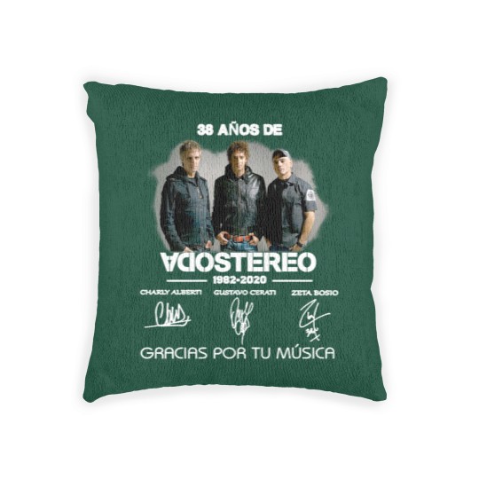 Discover 38 Anos De Soda Stereo 19822020 Gracias Por Tu Música, Designer Camiseta clásica Woven Pillows