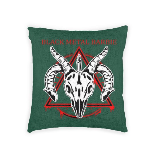 Discover Black Metal Barbie - Black Metal - Woven Pillows