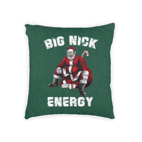 Discover Big Nick Energy Woven Pillows, Funny Santa Big Nick Energy