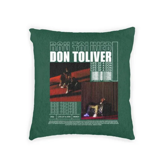 Discover Vintage Bootleg Inspired Woven Pillows, Graphic Unisex Woven Pillows, Don Toliver Vintage Woven Pillows