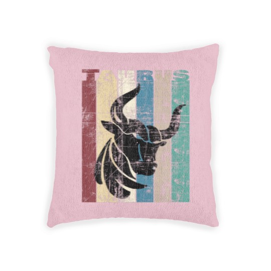 Discover Taurus Vintage Taurus Gift Idea Retro Distressed Woven Pillows