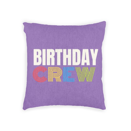 Discover Birthday Crew Woven Pillows