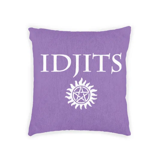 Discover Idjits Bobby Singer Supernatural Woven Pillows Woven Pillows