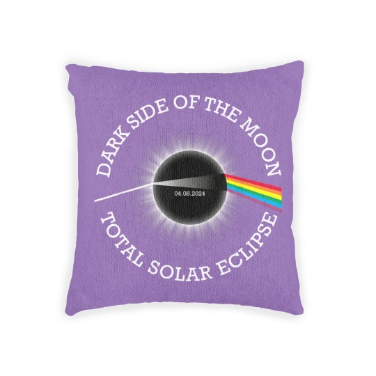 Discover Total Solar Eclipse 04 08 24 Rainbow Totality Dark Side Moon Woven Pillows
