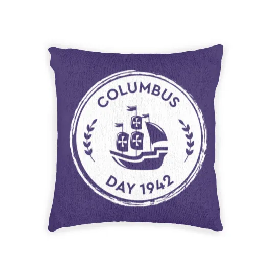 Discover Columbus Day USA America Holiday Christopher Ship Woven Pillows