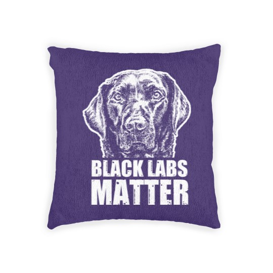 Discover Black Labs Matter Funny Dog Animal Lover Woven Pillows