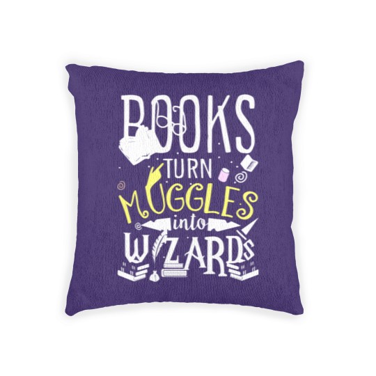 Discover Books turn Muggles into Wizards Woven Pillows
