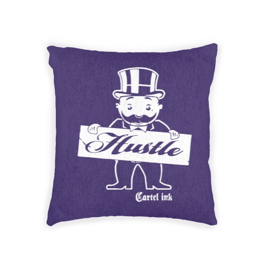 Discover Cartel Ink Hustle Monopoly Man Hustle Woven Pillows Woven Pillows