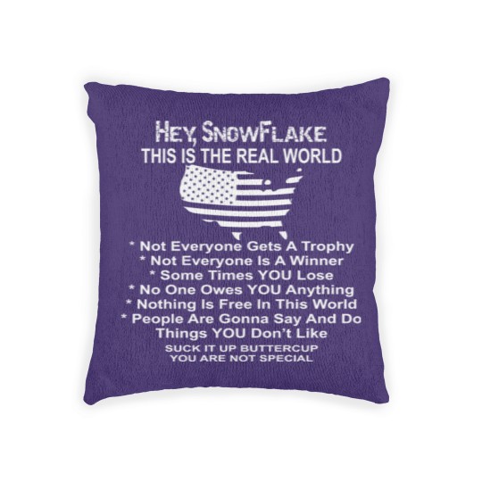Discover Hey Snowflake This Is The Real World © Woven Pillows