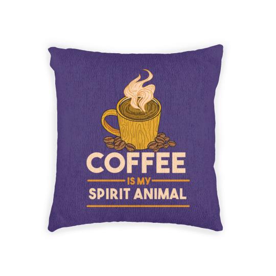 Discover Coffee Is My Spirit Animal for Coffee Lover Woven Pillows