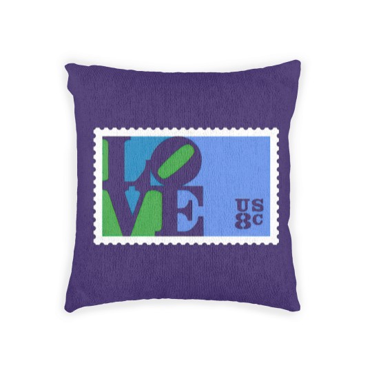 Discover Love Stamp Stencil (Robert Indiana) - Love - Woven Pillows