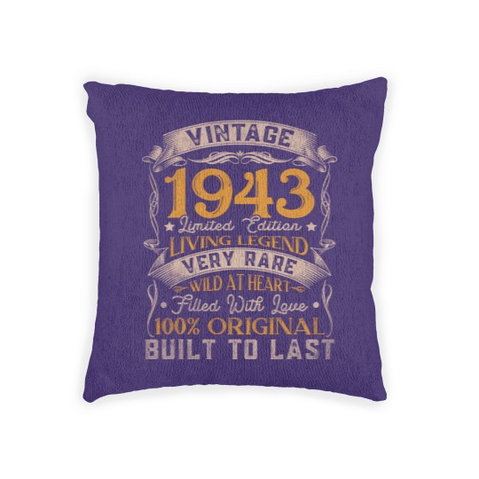 Discover Retro Vintage Born In 1943 Distressed Birthday Party Outfit Woven Pillows