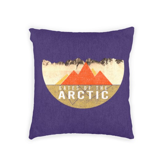 Discover Retro USA Mountain - Gates Of The Arctic National Woven Pillows