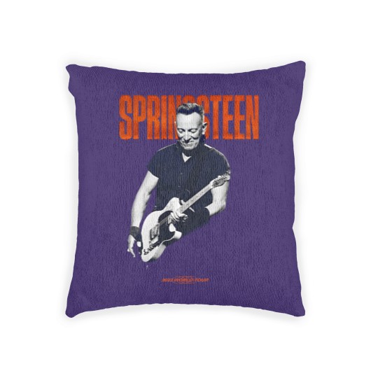 Discover Springsteen and the E Street Band 2023 World Tour Guitar Woven Pillows - Vintage Springsteen World Tour 23 Woven Pillows