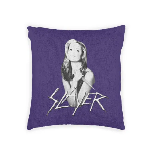 Discover Buffy Slayer Woven Pillows Vintage Style Fan Art Christmas Gift Woven Pillows