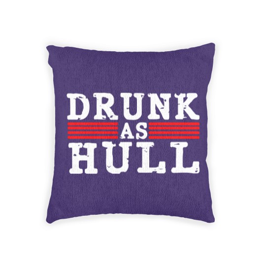 Discover Drunk As Hull Funny Hockey Woven Pillows
