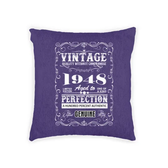 Discover Premium Vintage 1948 Aged To Perfection Woven Pillows
