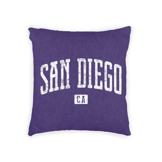 Discover San Diego CA Vintage City - San Diego - Woven Pillows