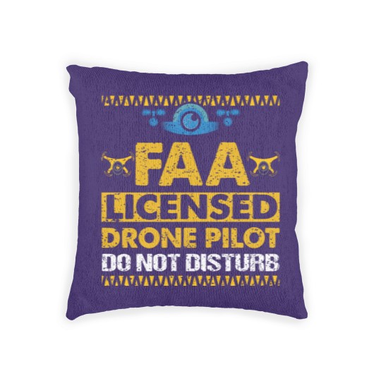 Discover FAA Licensed Drone Pilot Do Not Disturb Woven Pillows