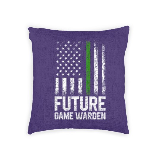 Discover Future Game Warden, game warden Woven Pillows