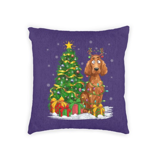 Discover Irish Setter Dog Lover Xmas Lighting Irish Setter Woven Pillows