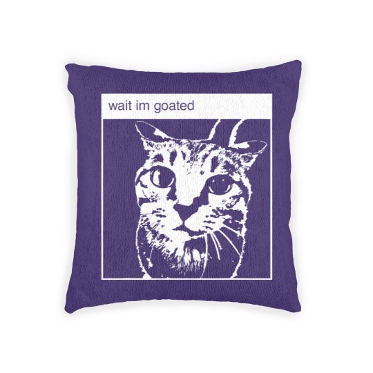 Discover wait i'm goated funny meme t Woven Pillows