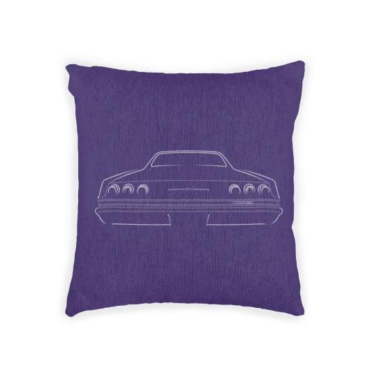 Discover 1965 Impala SS - rear Stencil white Woven Pillows