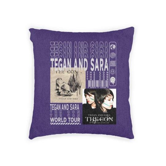 Discover Tegan and Sara Music Woven Pillows, Vintage 90s Crybaby Tour 2023 Tickets Album The Con Graphic Woven Pillows