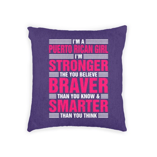 Discover Im A Puerto Rican Girl Woven Pillows