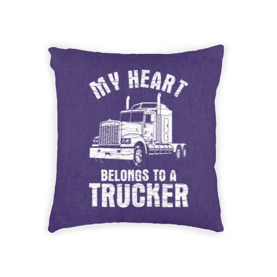 Discover Trucker Wife Gift Woven Pillows