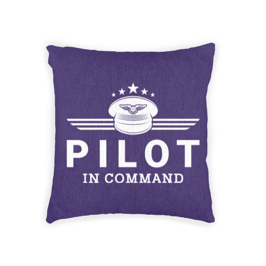Discover Pilot in Command - Aviation Design Woven Pillows
