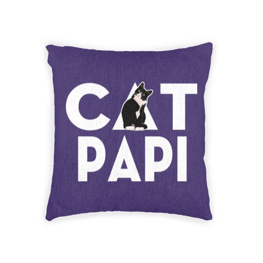 Discover Men's Cat Dad Woven Pillows for Daddy Funny Father's Day Woven Pillows Gift PAPI - Mens Cat Dad - Woven Pillows