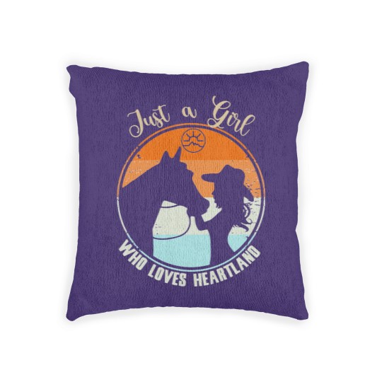 Discover heartland ranch, heartland, sunset, vintage, retro Woven Pillows