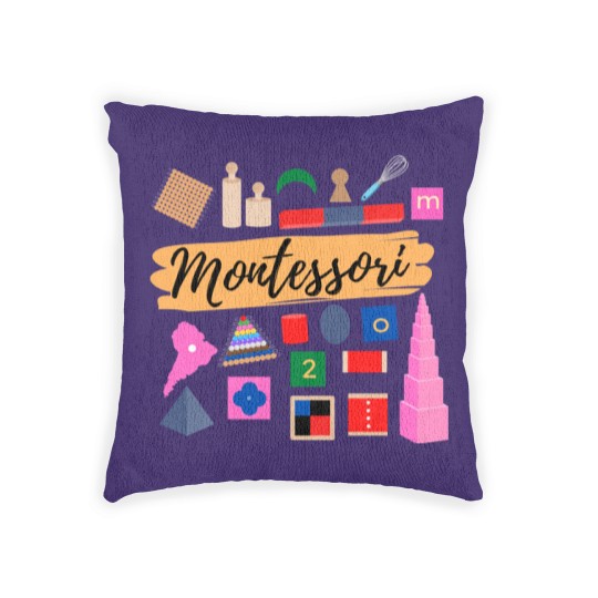 Discover Montessori materials gift for Montessori teacher or Montessori mom Woven Pillows