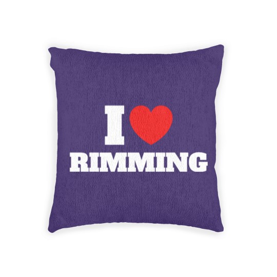 Discover I LOVE RIMMING Woven Pillows