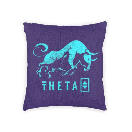 Discover THETA Crypto BULLRUN Blockchain Token Woven Pillows
