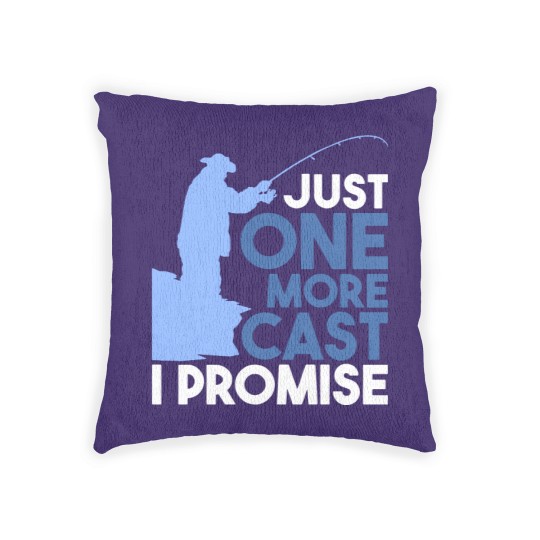Discover Fishing - Just One More Cast Woven Pillows