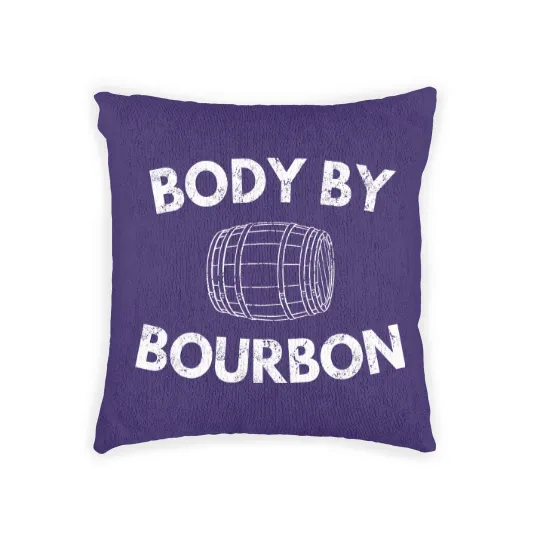 Discover Body by Bourbon Unisex Woven Pillows, Funny Kentucky Bourbon Lover
