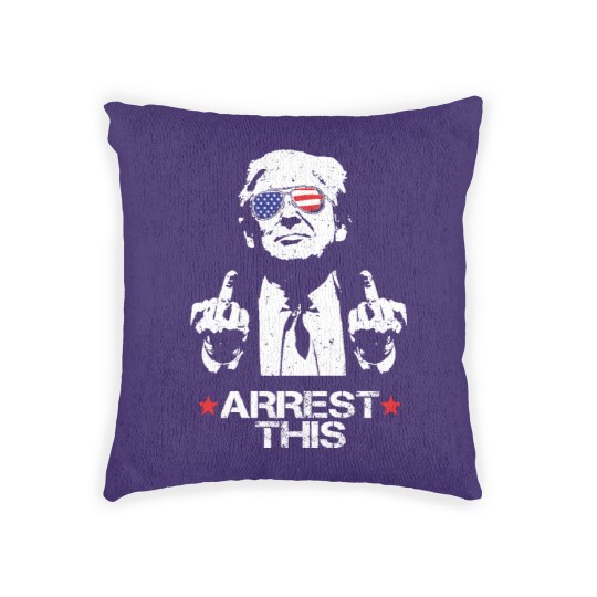 Discover Donald Trump Arrest This Funny Woven Pillows 2024 Elections - Adults and Kids