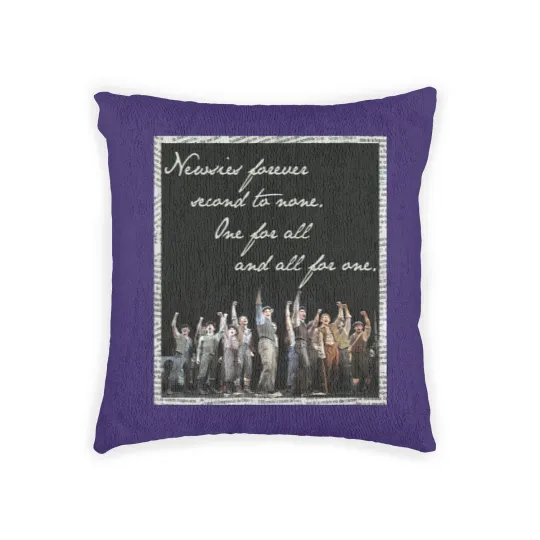 Discover Newsies Forever. Second to none. Woven Pillows