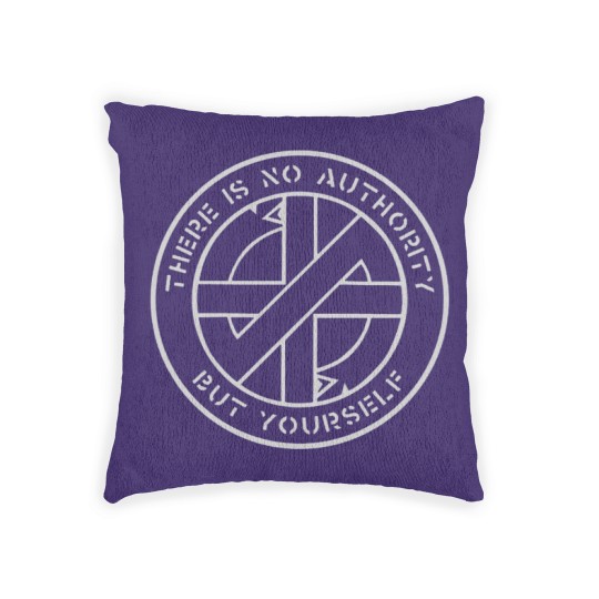 Discover Crass - There Is No  Authority But Yourself Woven Pillows