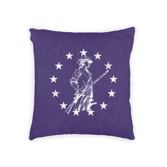 Discover Concord Minuteman Drawing White 2352 Woven Pillows