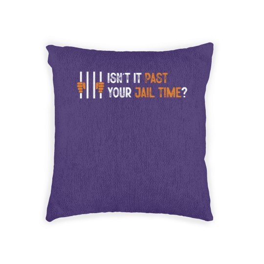 Discover Isn't it past your jail time? Woven Pillows, Anti Trump Oscars Woven Pillows, Funny Political